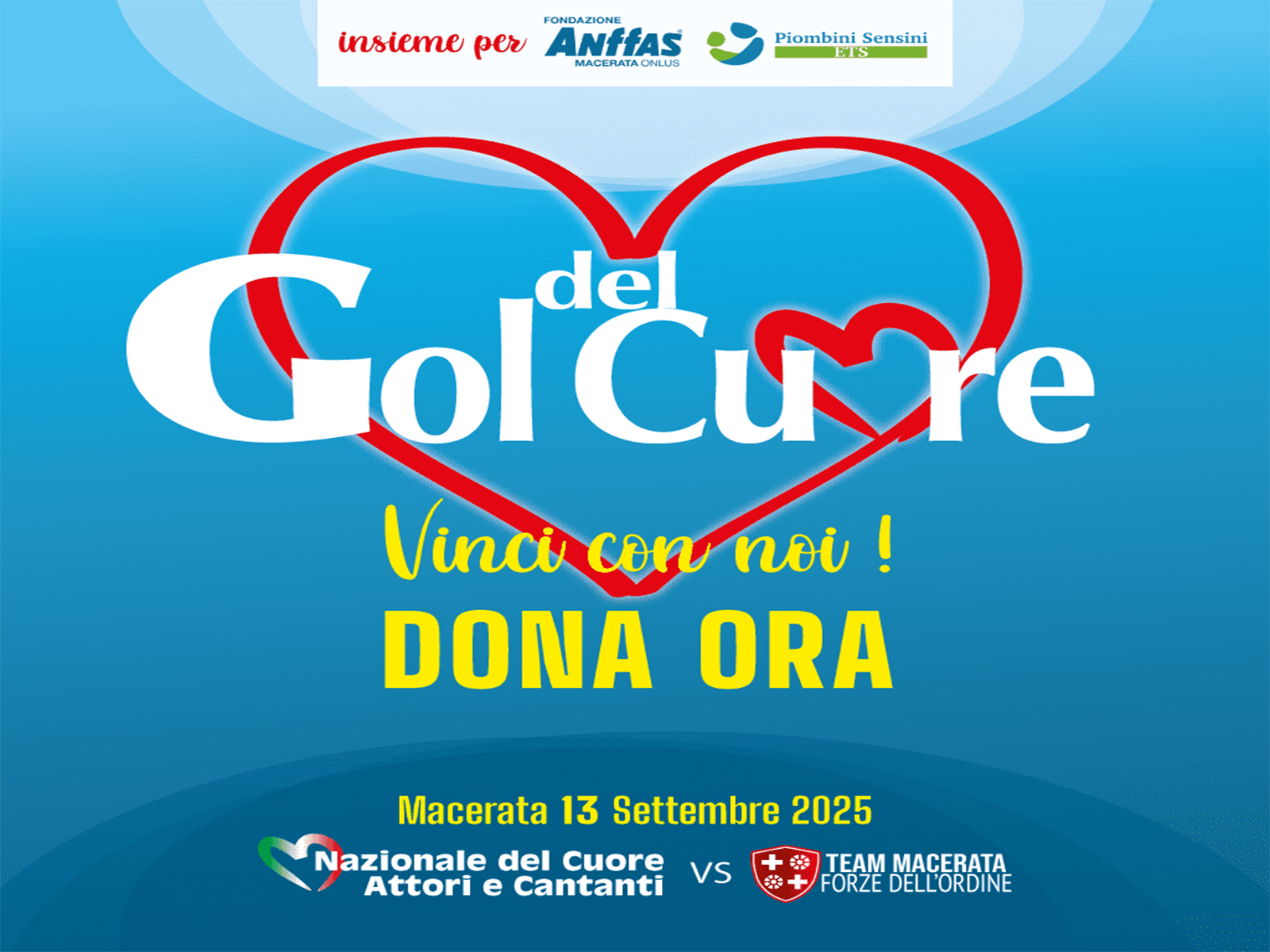 Al momento stai visualizzando Nazionale Attori e Cantanti | Gol del Cuore 13 Settembre