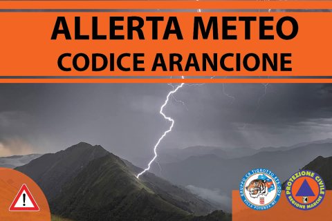 Allerta meteo, codice arancione