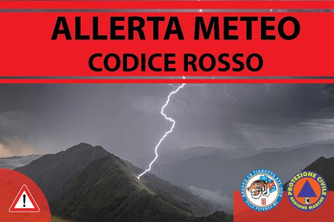 Allerta meteo, codice rosso