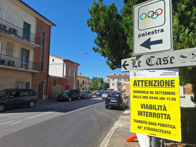 Scopri di più sull'articolo Stramacerata, domenica 6 settembre: le strade chiuse a Villa Potenza